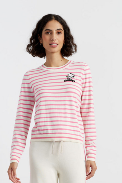 SAMPLE SALE - NO REFUNDS Pink Cotton Peanuts Racquet Club Sweater