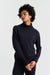 Navy Wool-Cashmere Raglan Rollneck Sweater