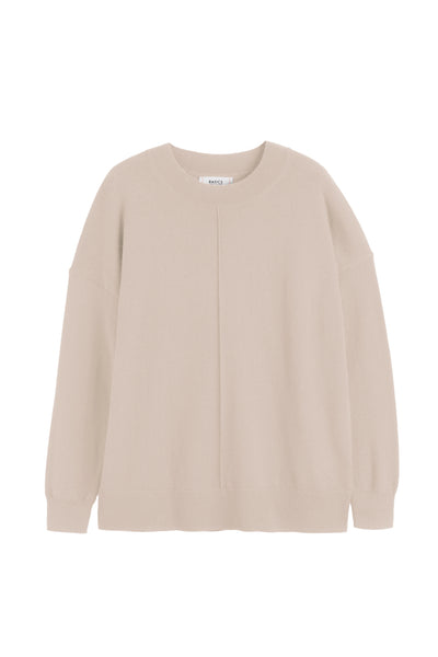 Beige sweater on a white background