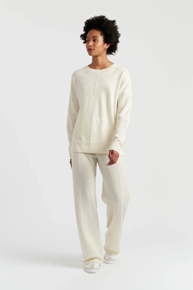 Cream Wool-Cashmere Slouchy Sweater image 2