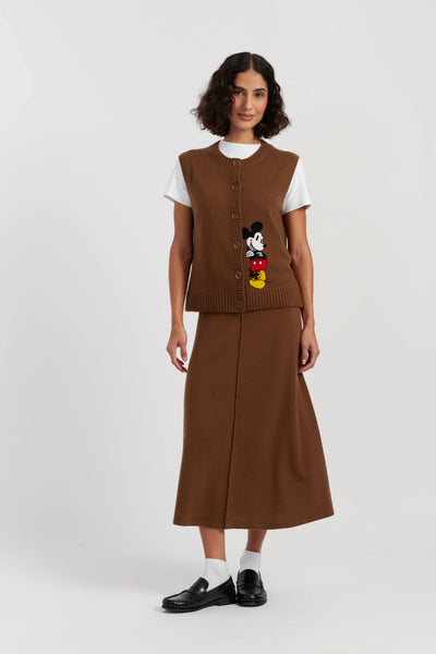 Toffee Wool-Cashmere Mickey's Waistcoat