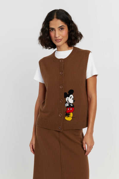 Toffee Wool-Cashmere Mickey's Waistcoat
