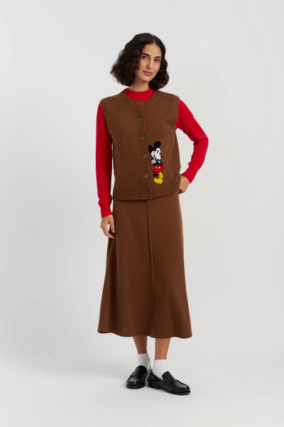 Toffee Wool-Cashmere Mickey's Waistcoat