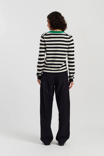 Cream Wool-Cashmere Minnie Peek Pocket Cardigan