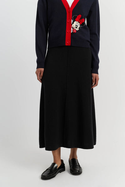 Navy Wool-Cashmere Minnie Peek Pocket Cardigan