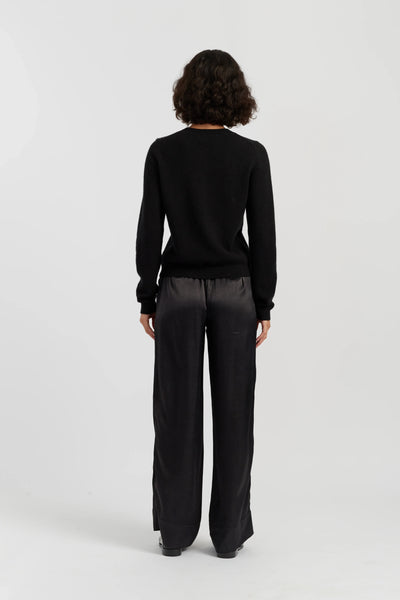Black Pure Cashmere Camille Cardigan