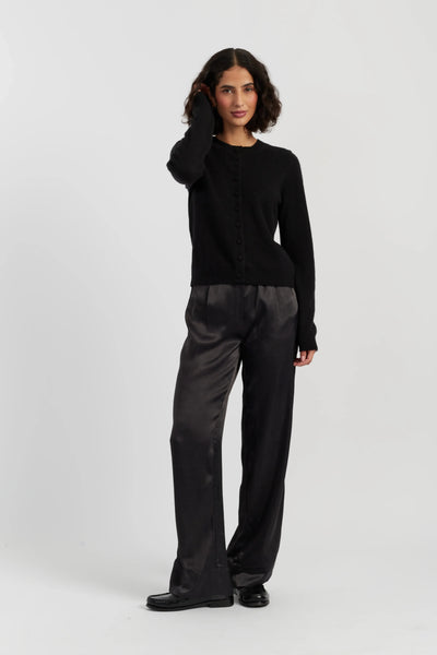 Black Pure Cashmere Camille Cardigan