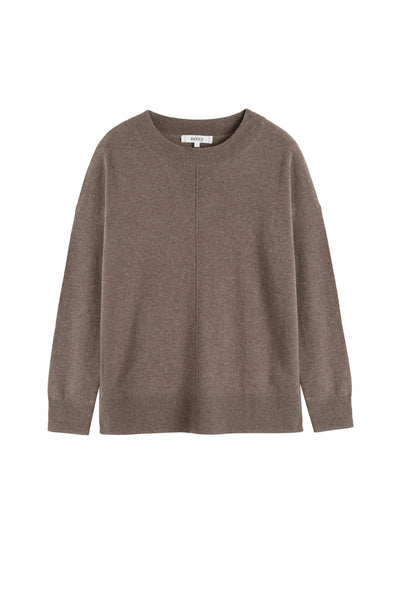 Mushroom Wool-Cashmere Slouchy Sweater