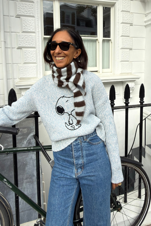 Blue Merino Snoopy Marl Sweater