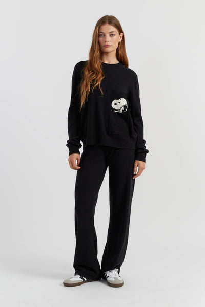 Exclusive Cashmere Blend Snoopy Sweater