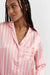 Powder-Pink Silk Striped Pyjamas