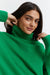 Forest-Green Wool-Cashmere Relaxed Rollneck Sweater