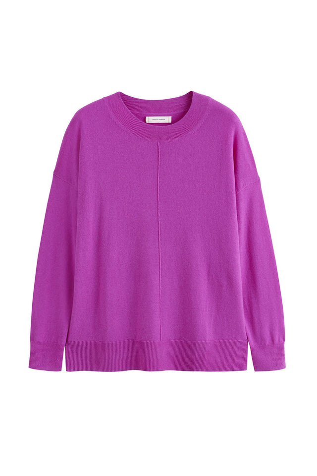 Violet Wool-Cashmere Slouchy Sweater image 2
