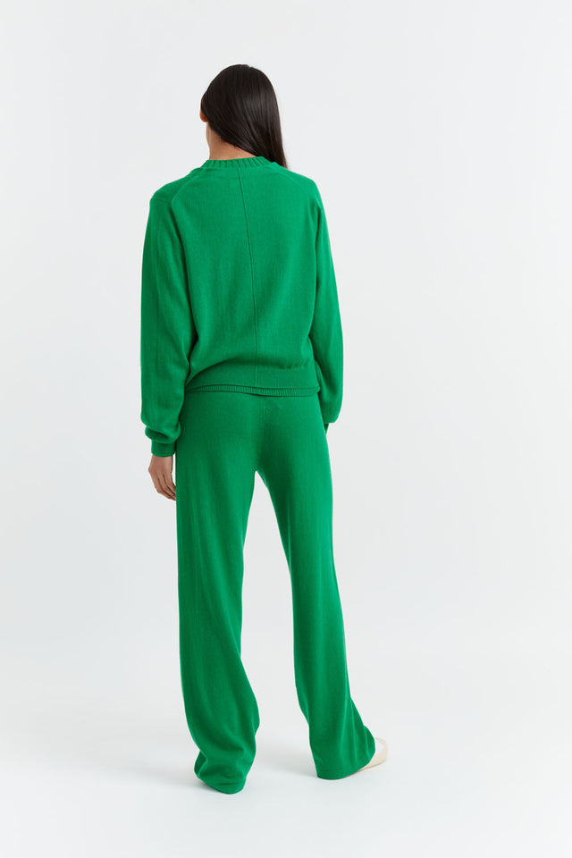 Forest-Green Wool-Cashmere Cropped Cardigan image 3