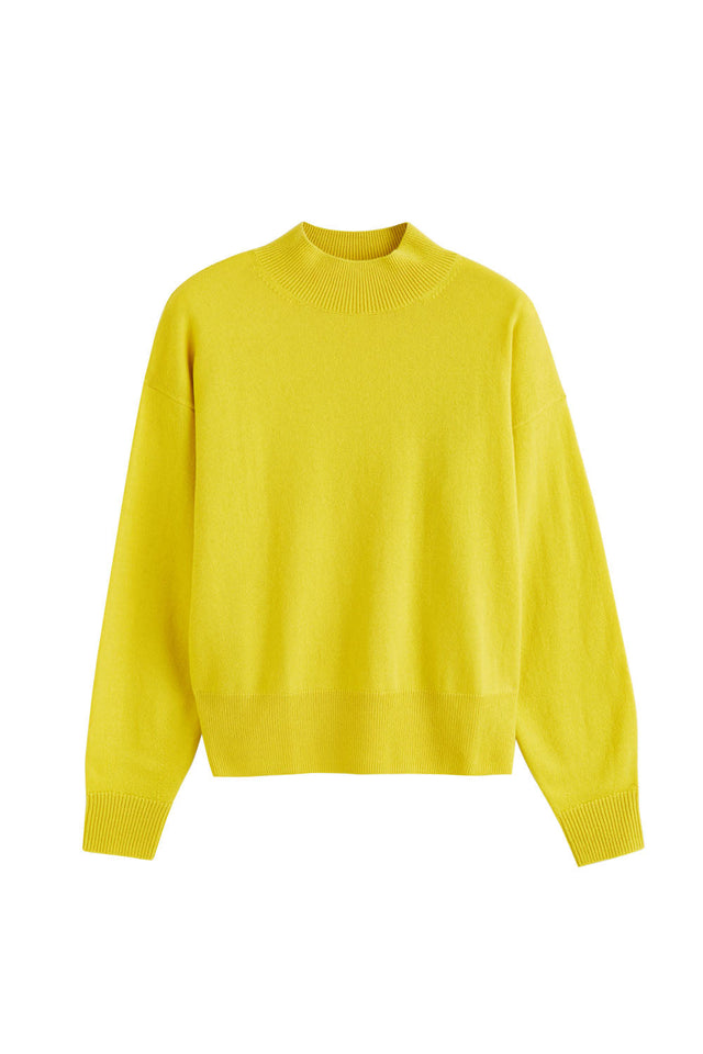 Yellow Wool-Cashmere Bell Sleeve Sweater image 2