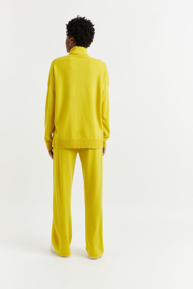 Yellow Wool-Cashmere Rollneck Sweater image 3