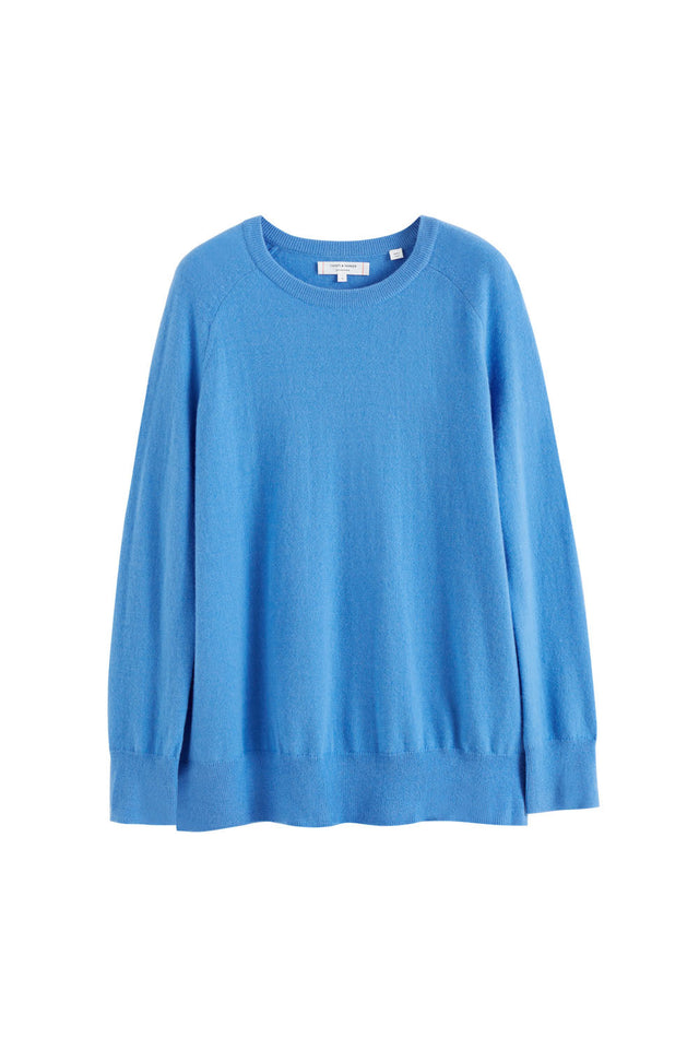 Sky-Blue Cashmere Slouchy Sweater image 2