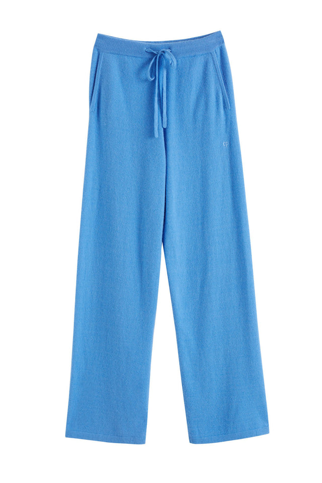 Sky-Blue Cashmere Wide-Leg Pants image 3