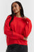 Red Wool-Cashmere Saddle Sleeve Sweater