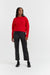 Red Wool Aran Sweater