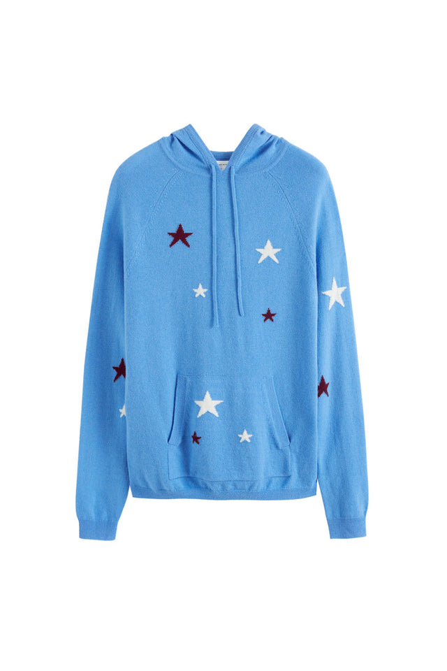 Sky-Blue Wool-Cashmere Star Hoodie image 2