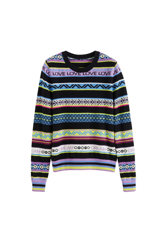 Multicoloured Wool-Cashmere Fair Isle Sweater image 2