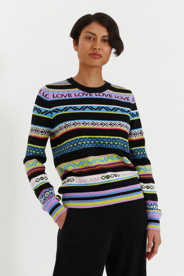 Multicoloured Wool-Cashmere Fair Isle Sweater image 4