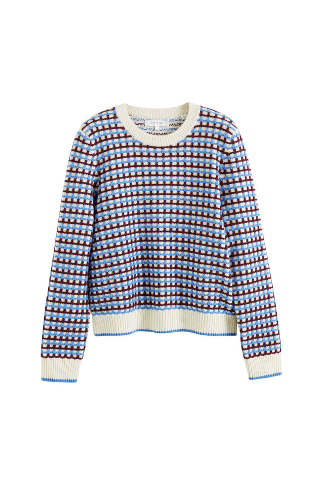 Cream Wool-Cashmere Textured Sweater image 2