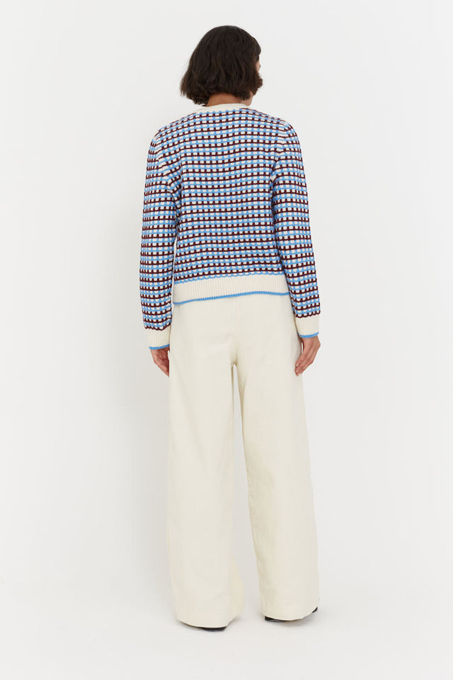 Cream Corduroy Relaxed Trousers image 3