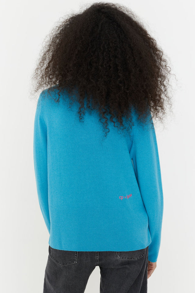 Blue Wool-Cashmere Rollercoaster Barbie Sweater image 3