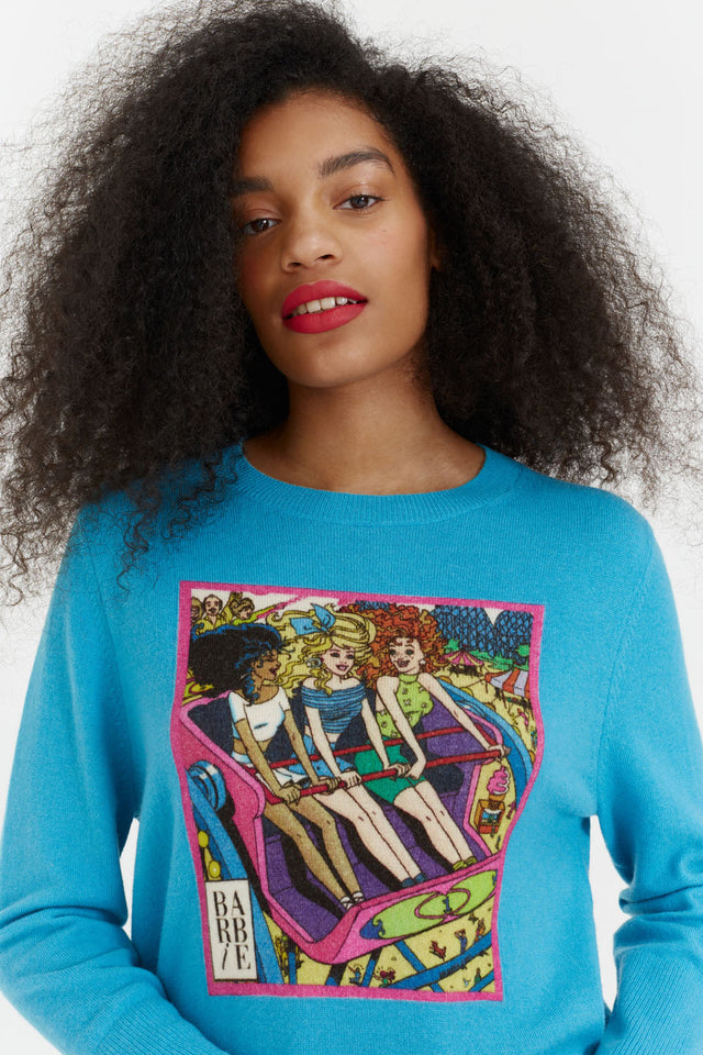 Blue Wool-Cashmere Rollercoaster Barbie Sweater image 4