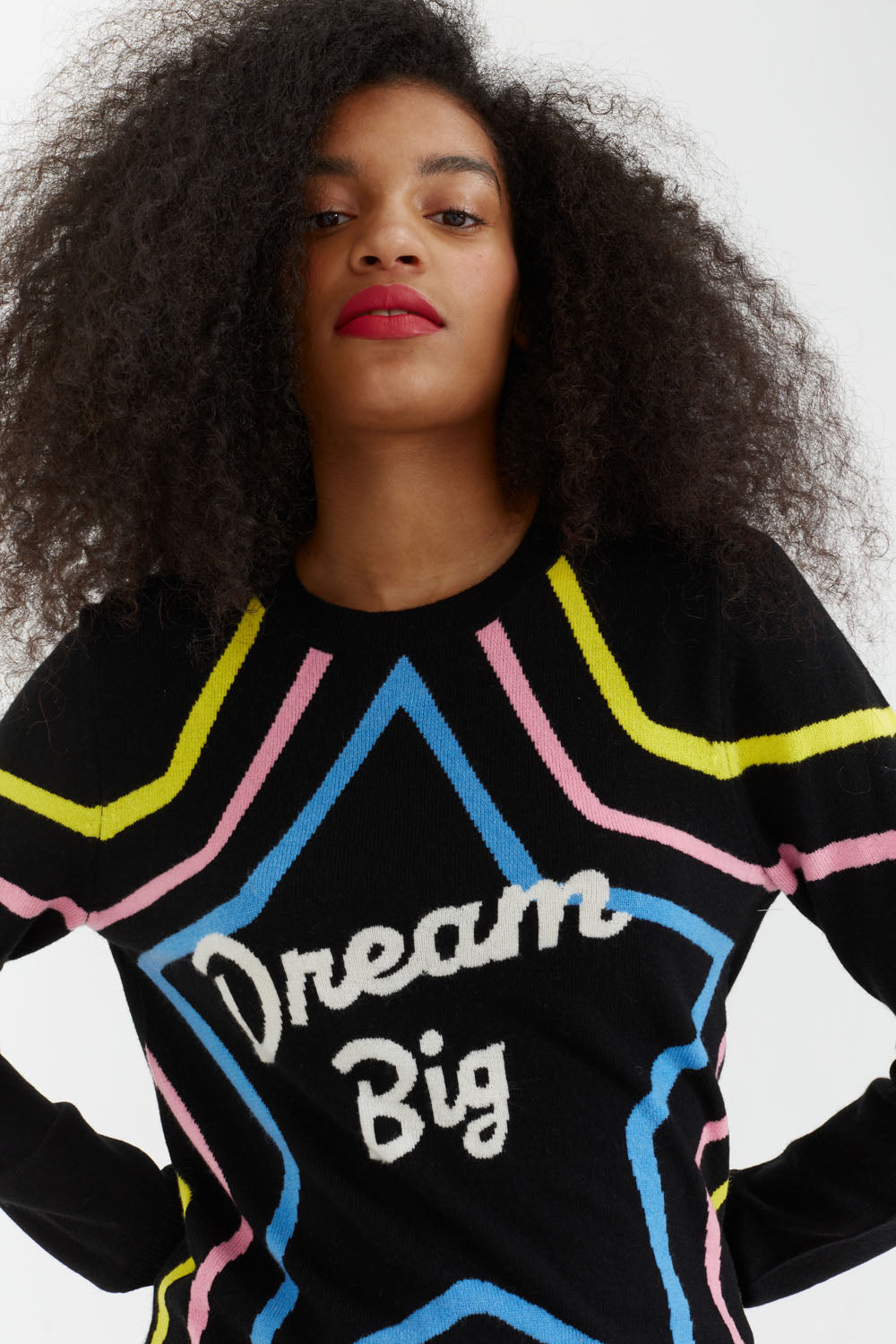 Black Wool-Cashmere Dream Big Barbie Sweater