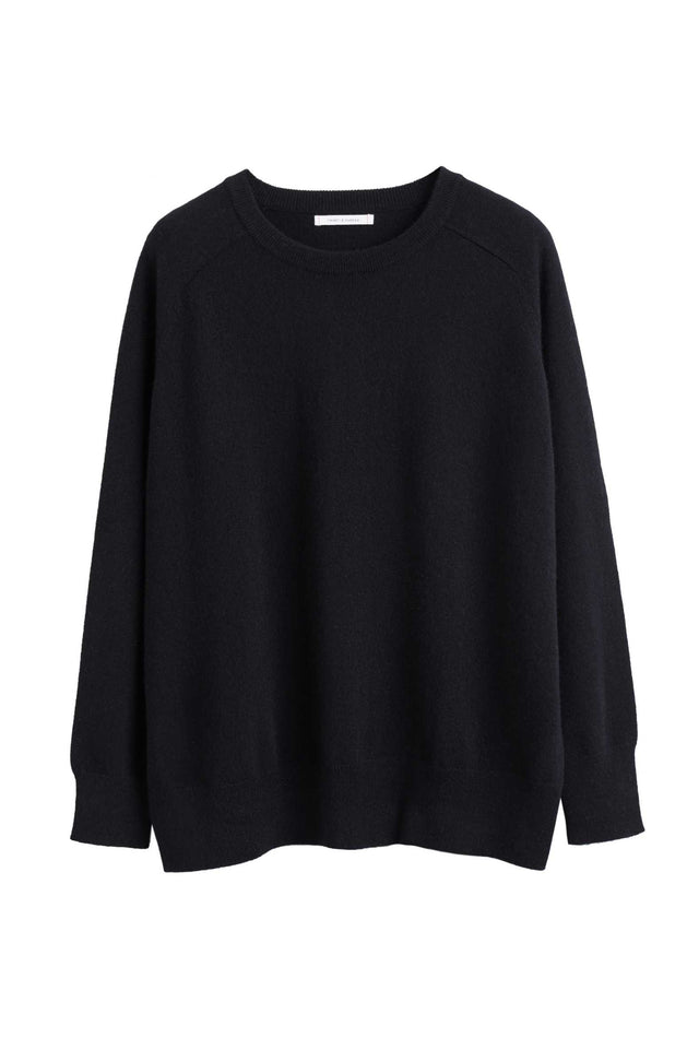Black Cashmere Slouchy Sweater image 2